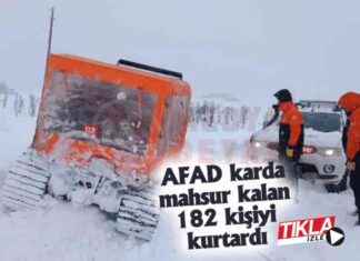 AFAD kurtarır: Karda mahsur kalan 182 kişi hayata döndü news-27112024-022245