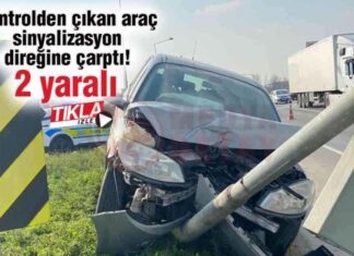 Trafik Kazası: Araç Sinyalizasyon Direğine Çarptı! trafik-kazas-ara-sinyalizasyon-direine-arpt